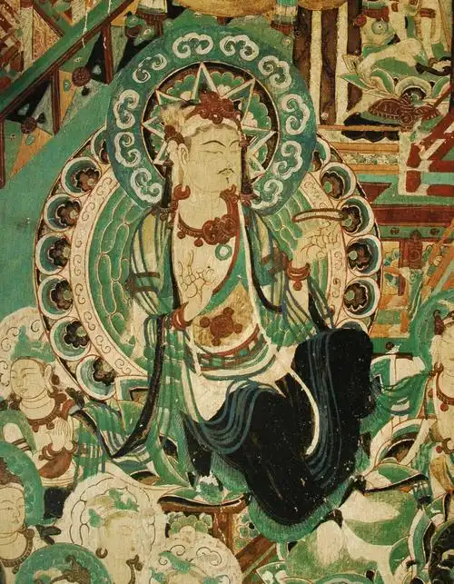 敦煌壁画的颜色真的太棒了#敦煌壁画  #壁画  #敦煌  #敦煌莫高窟