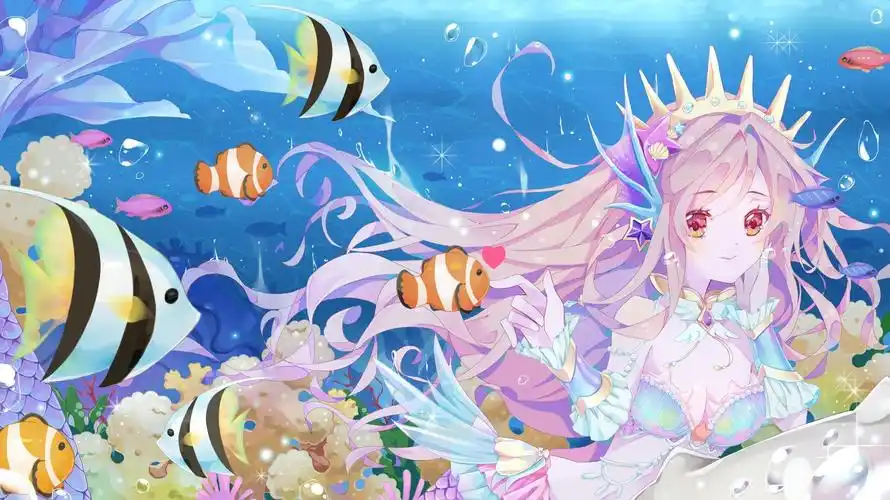 海之美人鱼横图