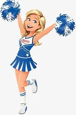 卡通跳啦啦操的女孩pngpsdpng啦啦队漫画pngpng健身操啦啦操形象海报