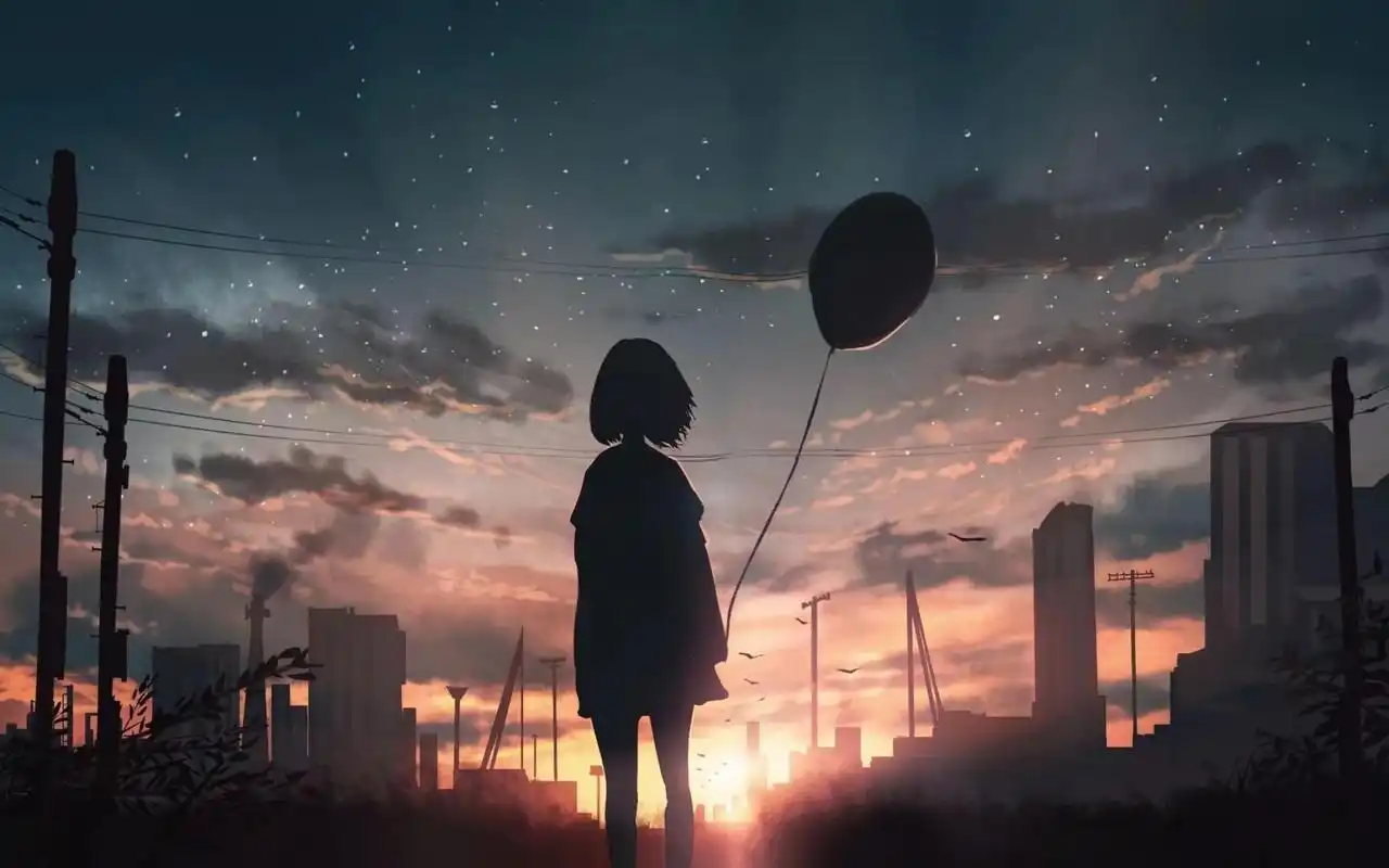 电脑壁纸 动漫卡通 动漫人物 动漫世界中的孤独背影