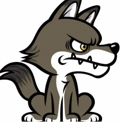 大灰狼简笔画彩色超简单