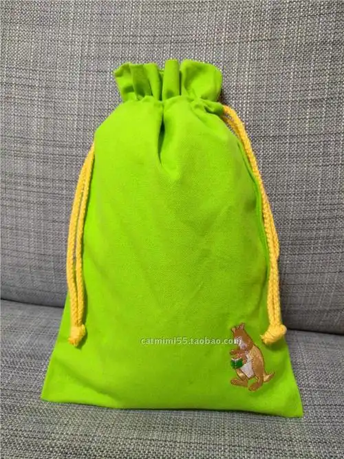 日本 可爱 树袋熊 袋鼠 刺绣 纯色束口袋 巾着袋 鞋包 收纳袋