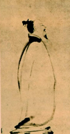 南宋画家梁楷的流传名作——《李白行吟图》国画鉴赏