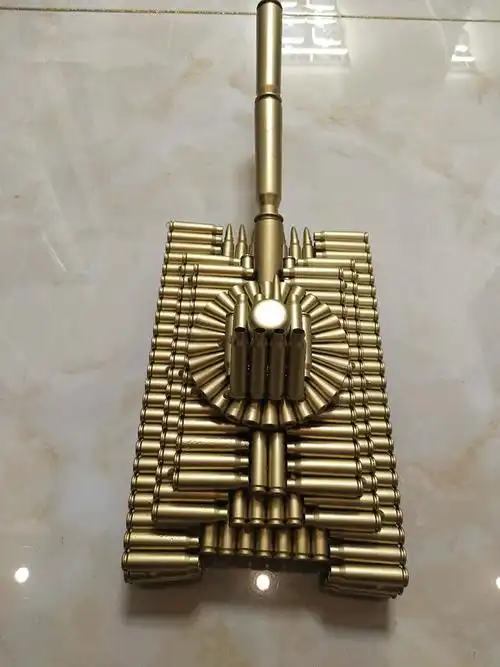 品牌优选壳工艺品飞机56大坦克模型家居摆件退役95弹壳收藏礼物d白色