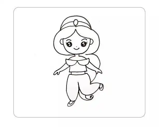 茉莉公主简笔画