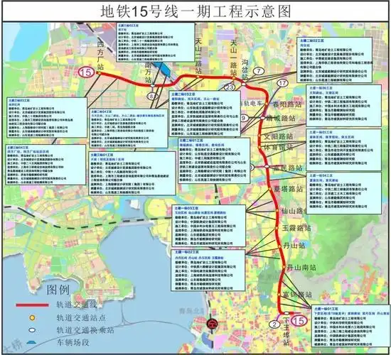 青岛地铁15号线一期工程全线首个明挖基坑顺利"见底"