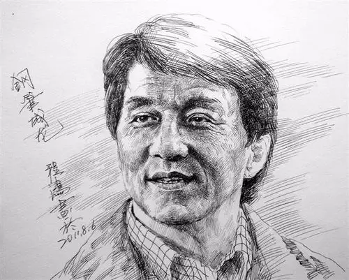 明星素描肖像,全是钢笔画的!