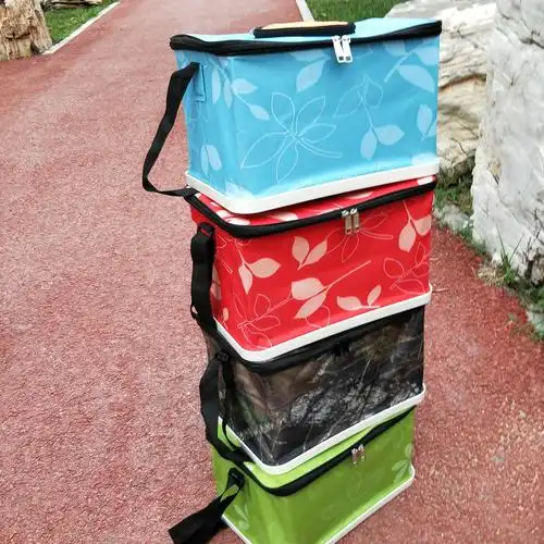 帆布折叠活鱼桶方形渔桶圆形渔桶各种垂钓用品厂家批发颜色随机图片