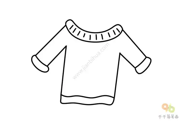 秋装毛衣简笔画图片_衣服简笔画