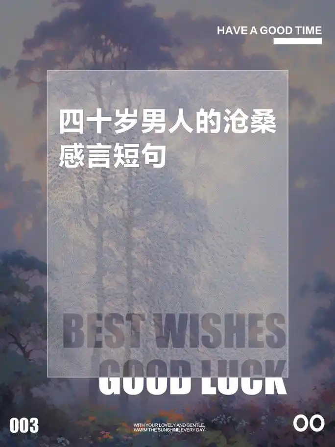 四十岁男人的沧桑感言短句