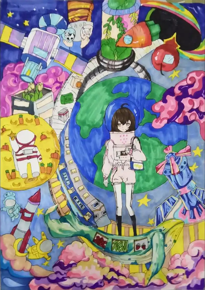 未来世界.#漫画 #绘画 #动漫人物绘画 #画画  #张瀚  - 抖音