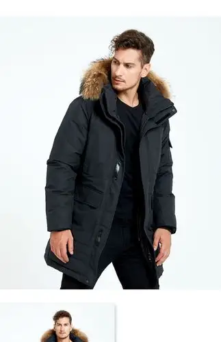 highrock天石保暖防风羽绒服派克服男中长款冬装外套大鹅工装大衣_淘