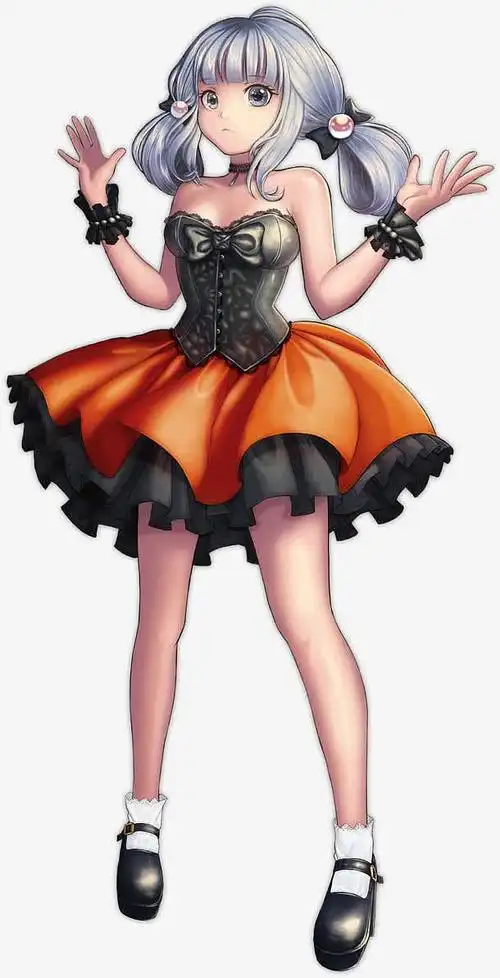 立绘动漫礼服红裙女孩