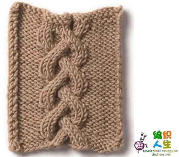 三股麻花的织法 棒针花样教程