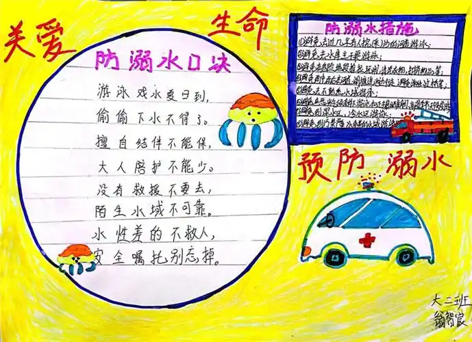 防溺水手抄报大全图片简单又漂亮