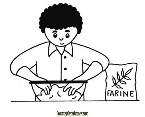 和面动作的简笔画