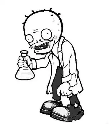 僵尸博士简笔画的画法图片