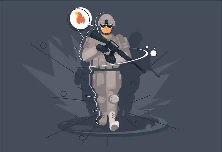 现代战争插画_现代战争手绘插画设计网