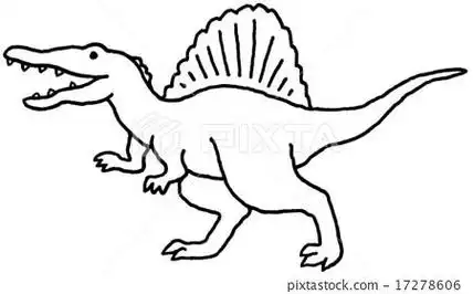 棘龙简笔画棘龙简笔画