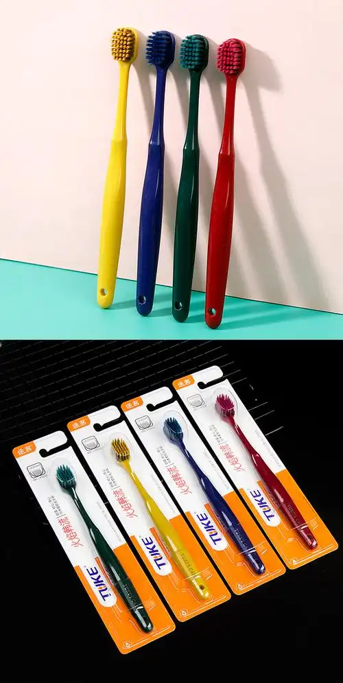 途客宽头牙刷软毛地摊热销家用生活日用品百货马卡龙竹炭牙刷批发