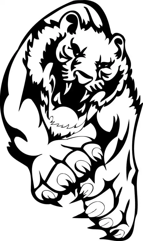 吼叫中的威猛猎豹矢量素材