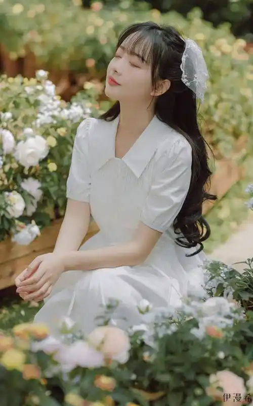 学生韩版过膝长裙仙气初恋收腰显瘦小众甜美清新长款夏天裙子白色网红