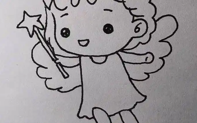 天使简笔画 天使简笔画少女
