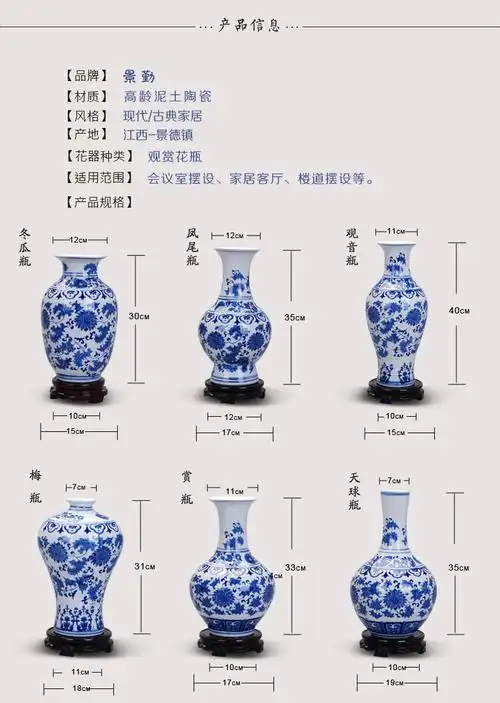 仿古青花瓷 花瓶 景德镇陶瓷瓷...图片,仿古青花瓷 花瓶 景德镇陶瓷瓷