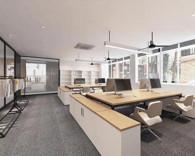 贵阳现代简约办公空间装修设计效果图!