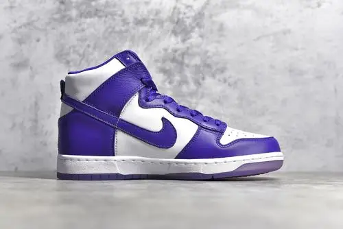耐克dunksb白紫高帮nikedunksbhighproqb耐克扣篮系列高帮经典百搭