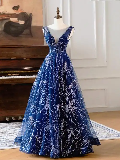 落入星河的礼服裙蓝色小精灵宁波婚纱