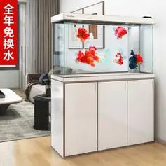 sunsun森森大型鱼缸底过滤水族箱客厅家用落地玻璃生态金鱼缸珍珠白1