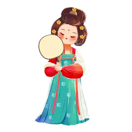 卡通唐代仕女美女人物元素gif动态图美女卡通人物古代人物女神[gif]