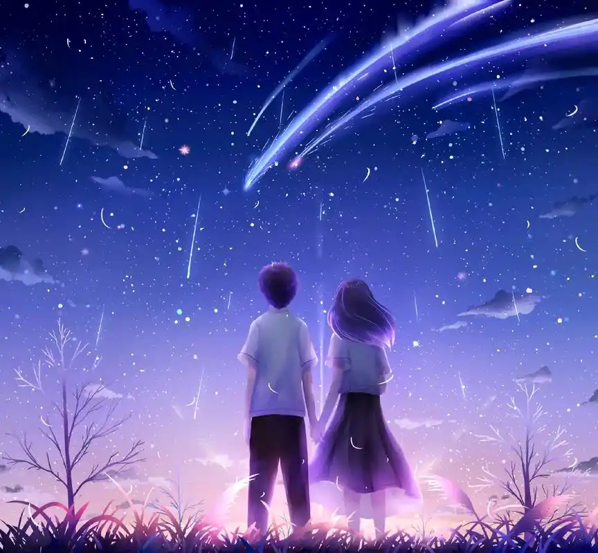 二次元少女  适合头像,壁纸的星空图片 - 抖音