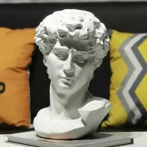 大卫石膏头像摆件北欧装饰大号人物雕像树脂胸像桌面书房装饰摆设
