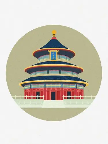 天坛祈年殿插画