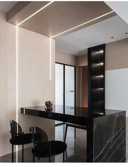 led线条灯铝槽无边框led线条灯嵌入式线性灯客厅无主灯过道线形灯嵌入