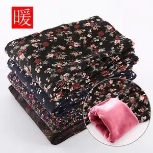 中老年女棉裤妈妈高腰薄款加绒保暖裤加肥加大婆婆裤中厚款棉裤