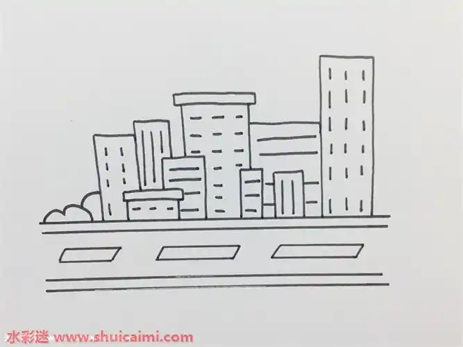 城市怎么画城市简笔画步骤图