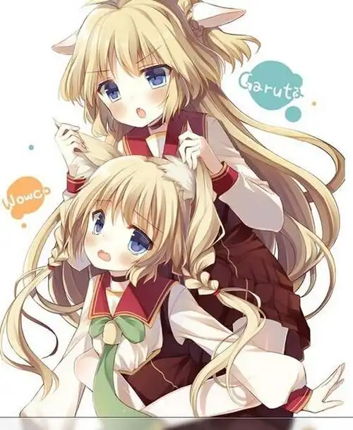 动漫双人女 二次元 萌!