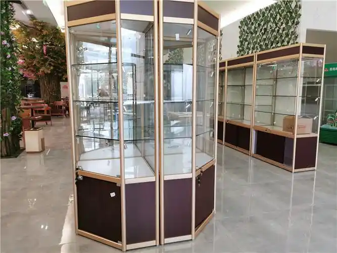 陈列玻璃柜 珠宝工艺礼品展示柜 钛铝合金精品柜 多色可选 牢固耐用