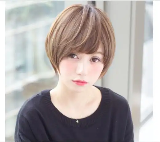 圆脸波波头齐耳短发发型图片(2)_短发发型_西子美发网
