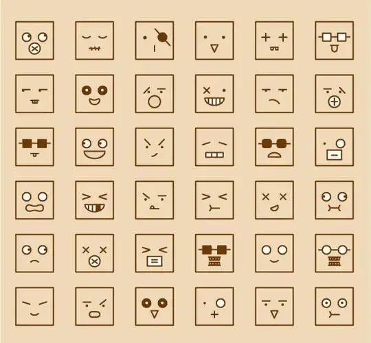 方块简笔画夸张的表情简笔画创意方形表情包简笔画大全 值得收藏哦四