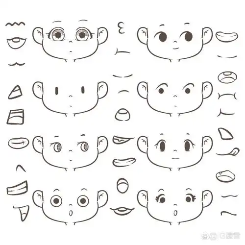 q版眼睛和嘴巴的画法 | 练习