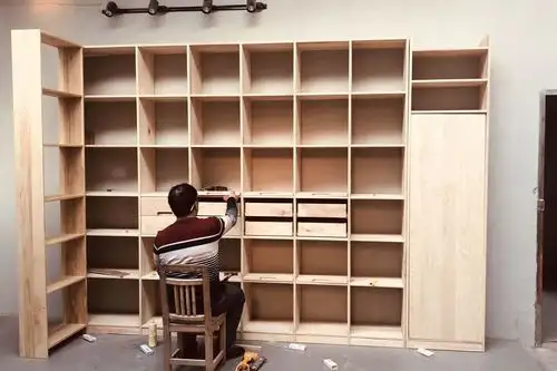 源木工坊:满墙书柜定制详解|黑胡桃木&白蜡木