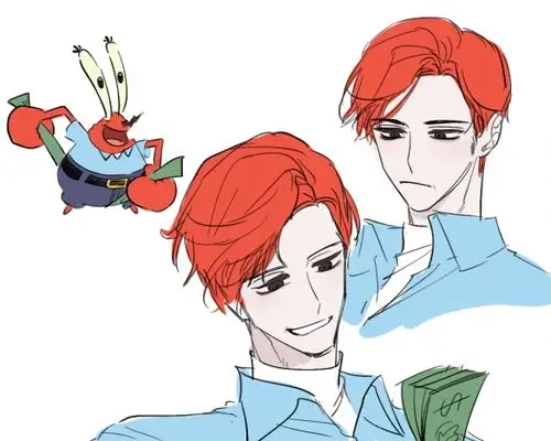 章鱼哥变傲娇帅哥!韩国画师绘制《海绵宝宝》拟人