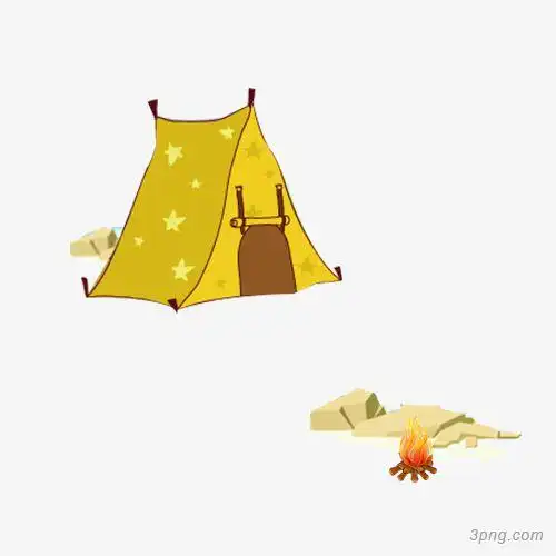 卡通帐篷png素材透明免抠图片卡通手绘