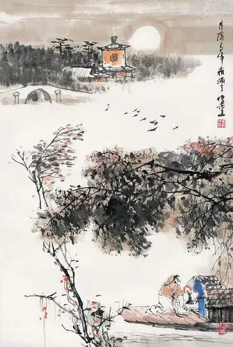 姑苏城外寒山寺,夜半钟声到客船.全诗意思及赏析