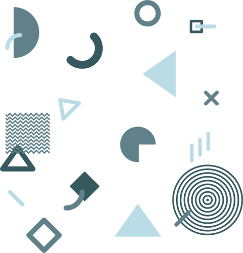 灰色系不规则几何图形漂浮元素