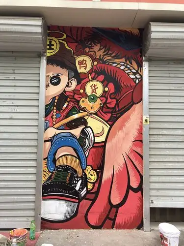 石家庄国潮原创手绘墙绘